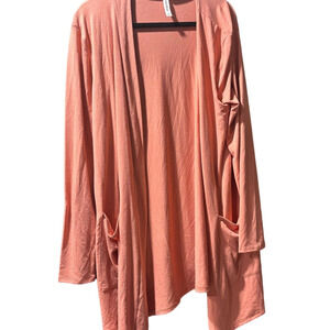 NWOT Zenana Outfitters Peach Open Cardigan Light Weight